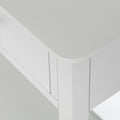 Elgin Grey Large Console Table - Close up of top corner