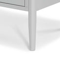 Elgin Grey Coffee Table with Drawer - Close up of leg