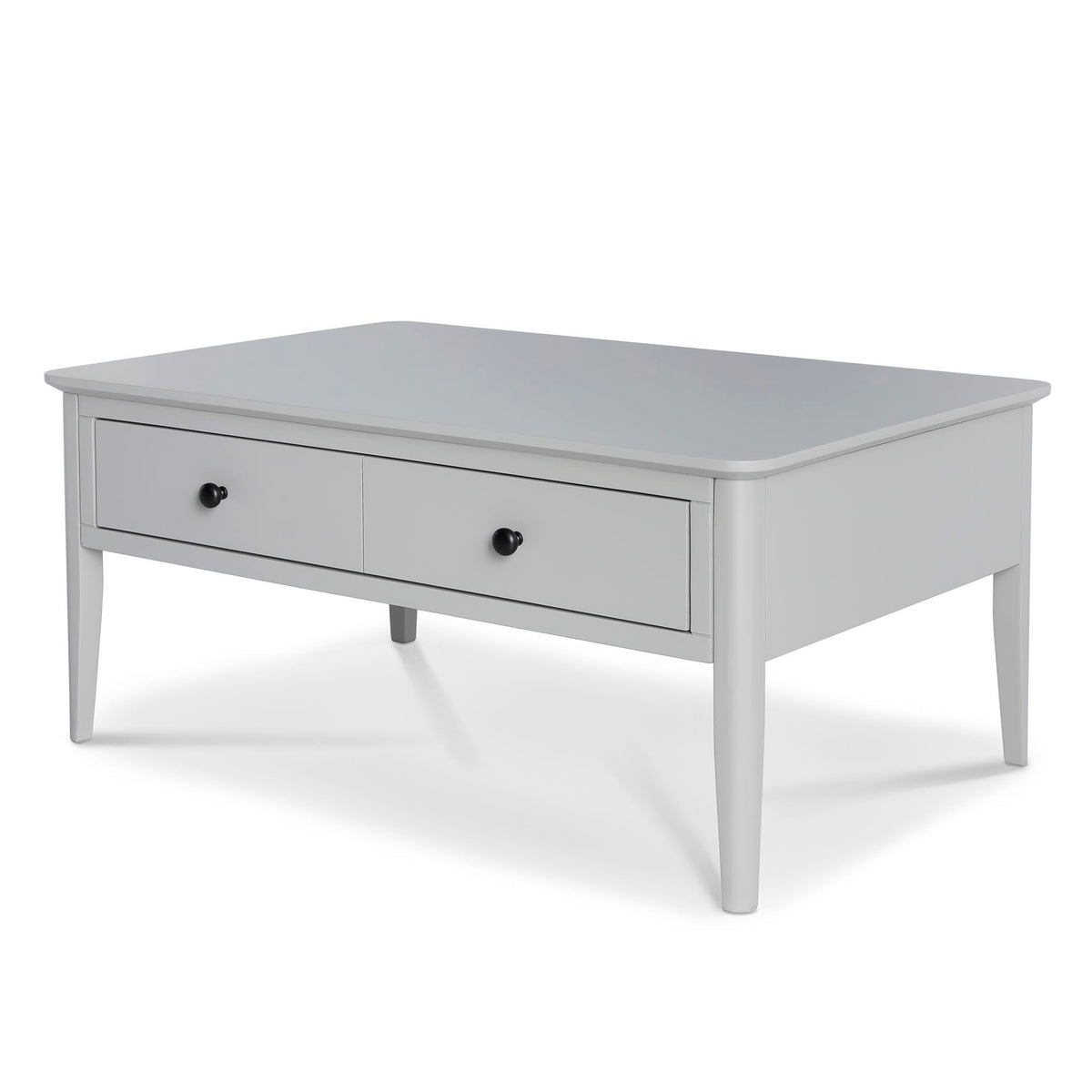 Elgin Grey Coffee Table with Drawer - Side view
