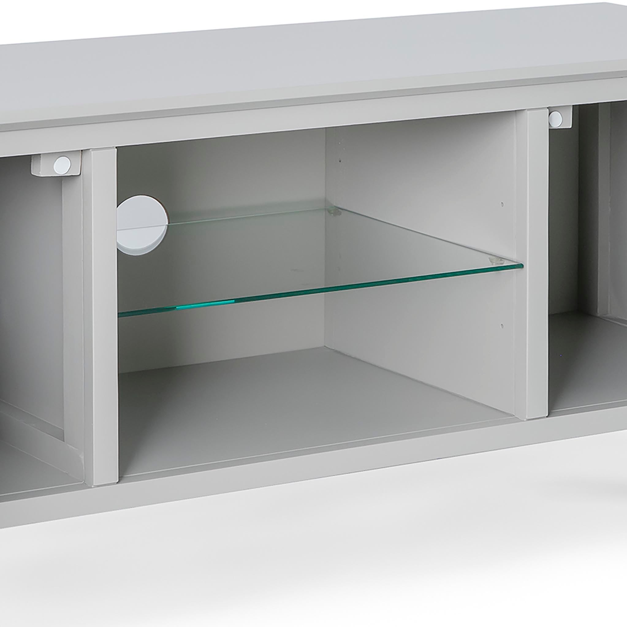 Elgin Light Grey Wooden 120cm Large TV Stand Roseland Roseland