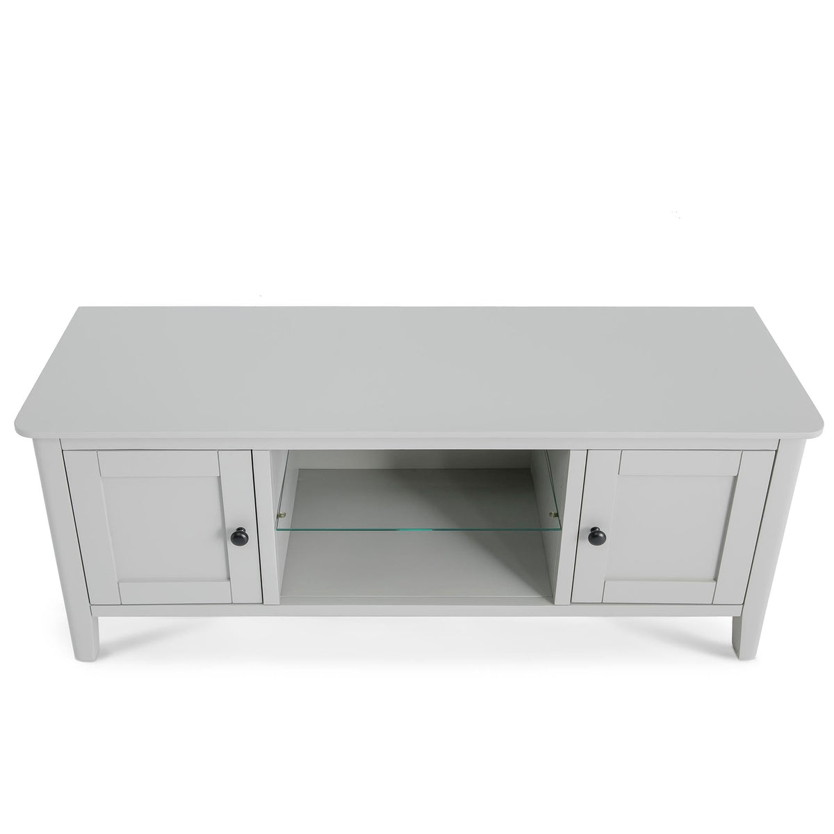 Elgin Grey 120cm large TV stand - Looking down on TV Stand