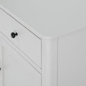 Elgin Grey Small Sideboard - Close up of top corner