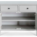 Elgin Grey Small Sideboard - Close up of internal shelf in cupboard