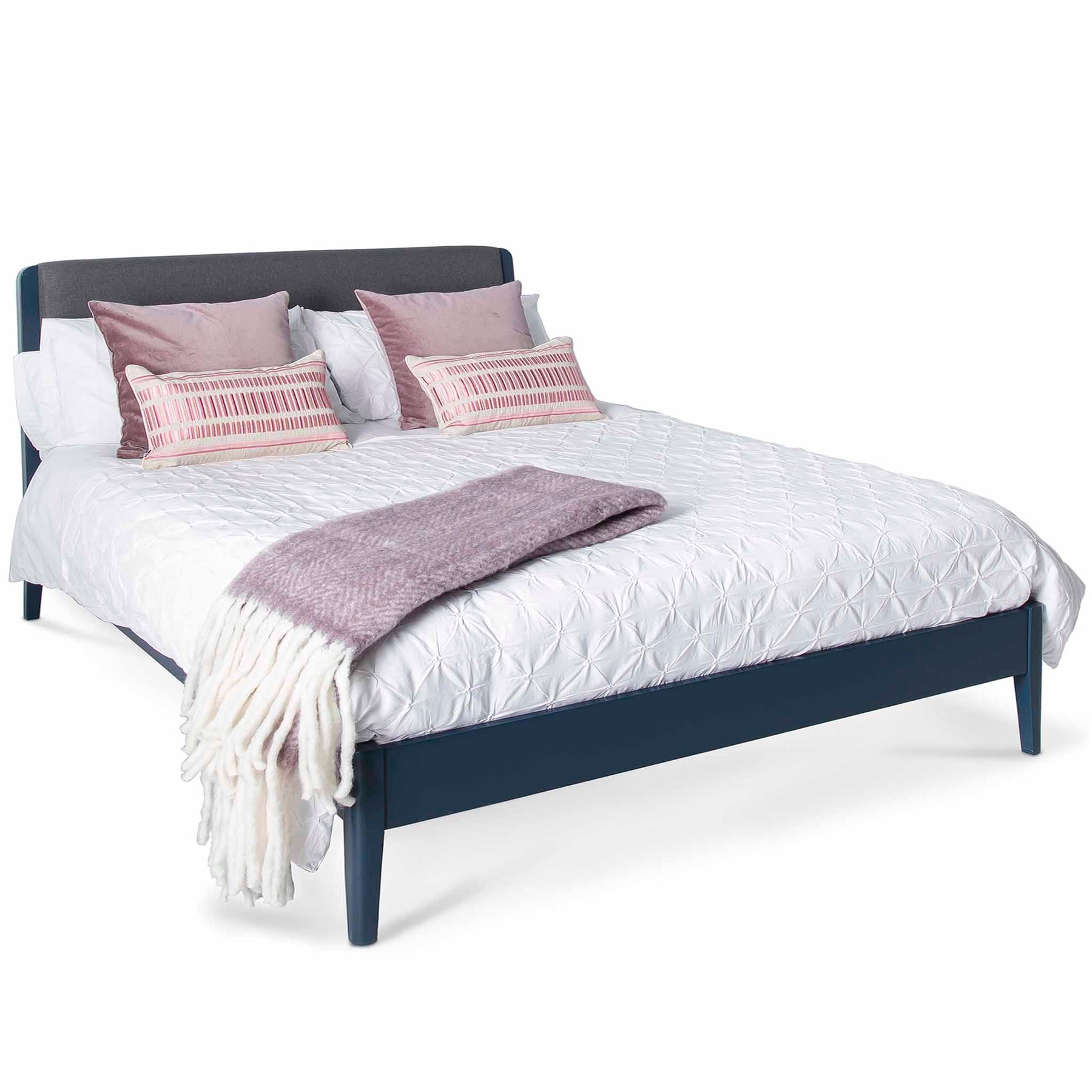 Stirling Blue 5ft King Size Bed Frame from Roseland