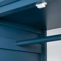 Stirling Blue Double Wardrobe - Close up of hanging rail