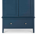 Stirling Blue Double Wardrobe - Close up of lower drawer