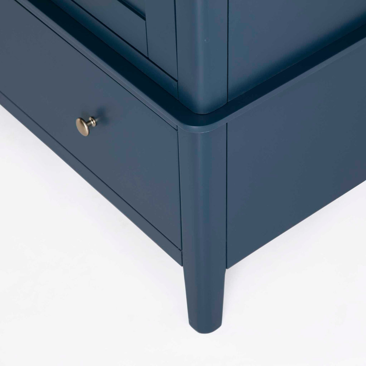 Stirling Blue Double Wardrobe - Looking down at lower drawer