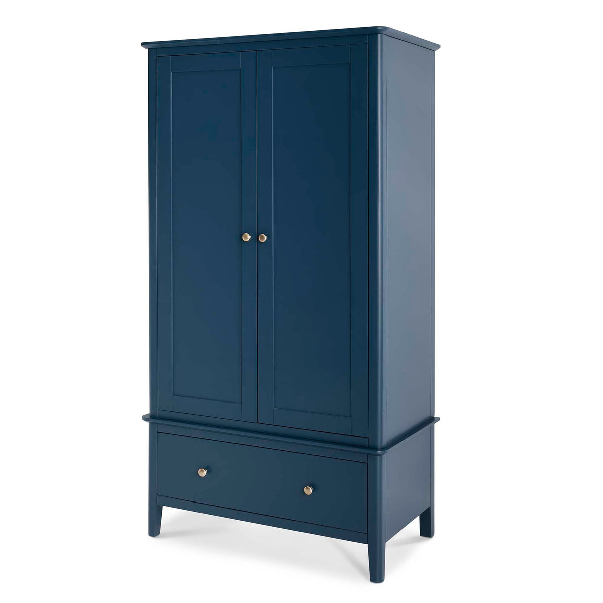 Stirling Blue Double Wardrobe - Side view