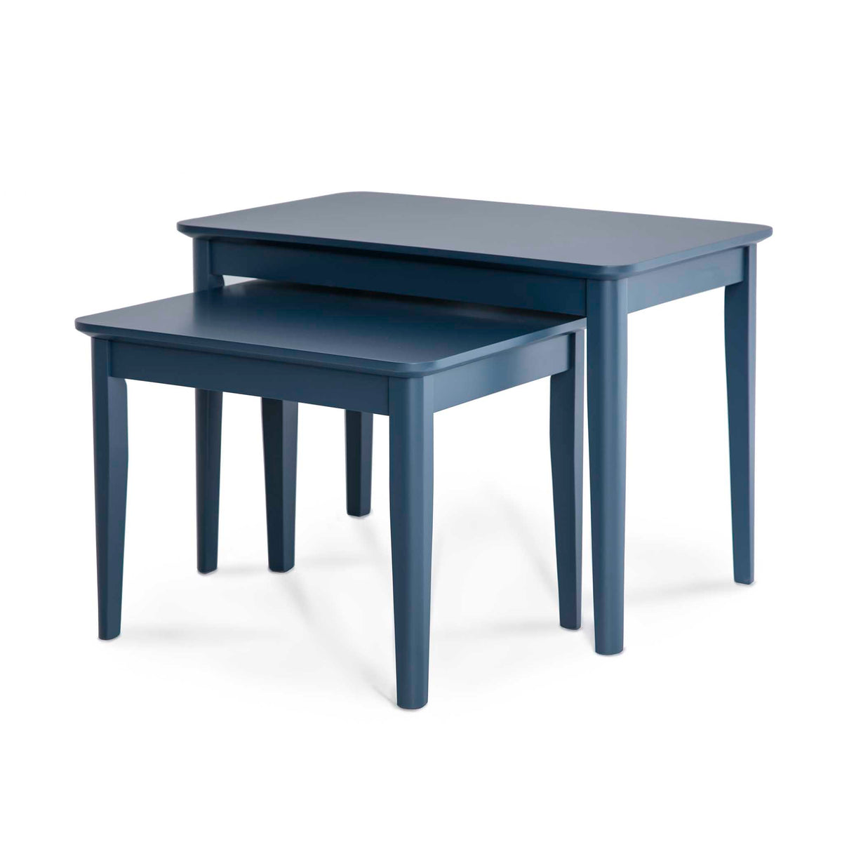 Stirling Blue Nest of Tables - Side view