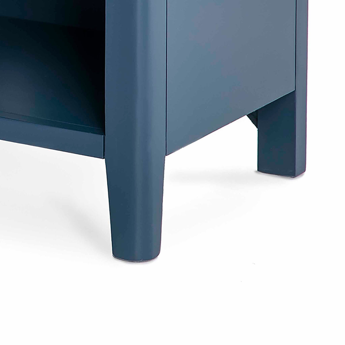Stirling Blue Small TV Unit - Close up of feet