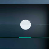 Stirling Blue 120cm Large TV Unit - Close up of cable access hole