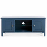 Stirling Blue 120cm Large TV Unit - Front View