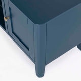 Stirling Blue 120cm Large TV Unit - Top corner view