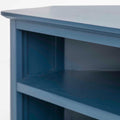 Stirling Blue Corner TV Stand - Close up of shelves
