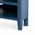 Stirling Blue Corner TV Stand - Close up of feet