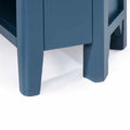 Stirling Blue Corner TV Stand - Close up of feet