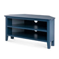 Stirling Blue Corner TV Stand - Side view