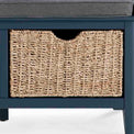 Stirling Blue Storage Bench - Close up of basket