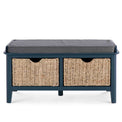Stirling Blue Storage Bench - Front view