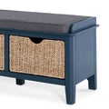 Stirling Blue Storage Bench - Close up