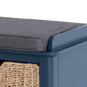 Stirling Blue Storage Bench - Top view of cushion