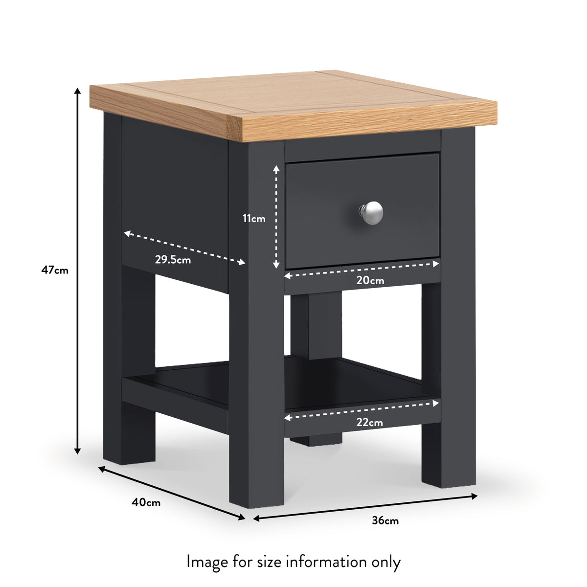Farrow Side Lamp Table dimensions