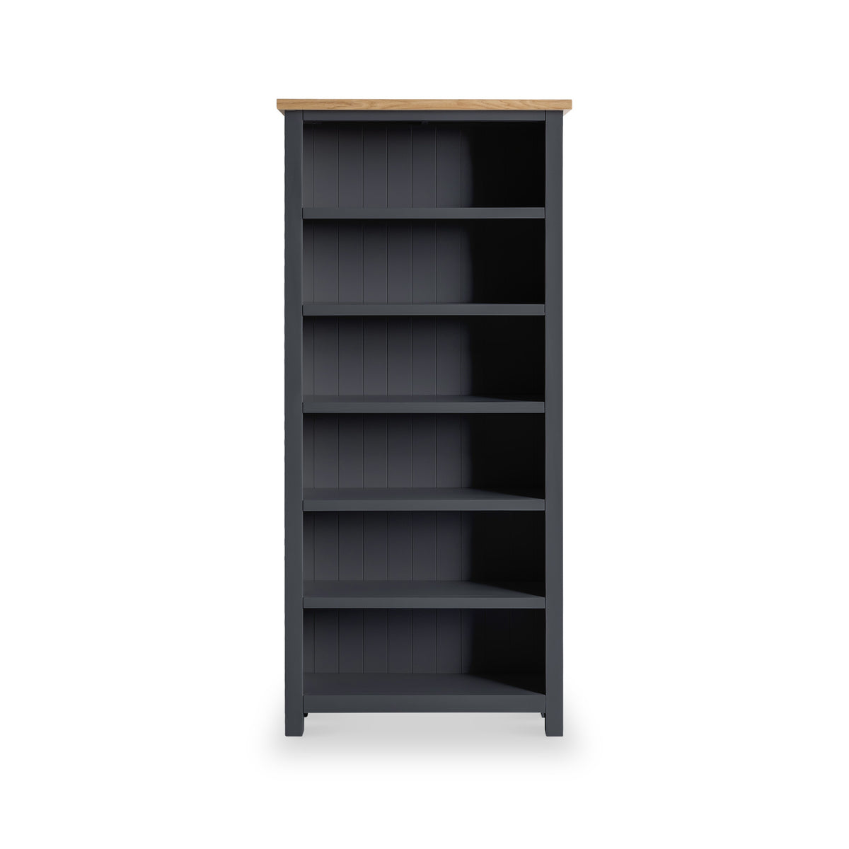 Farrow Charcoal Large Bookcase with 6 shelves