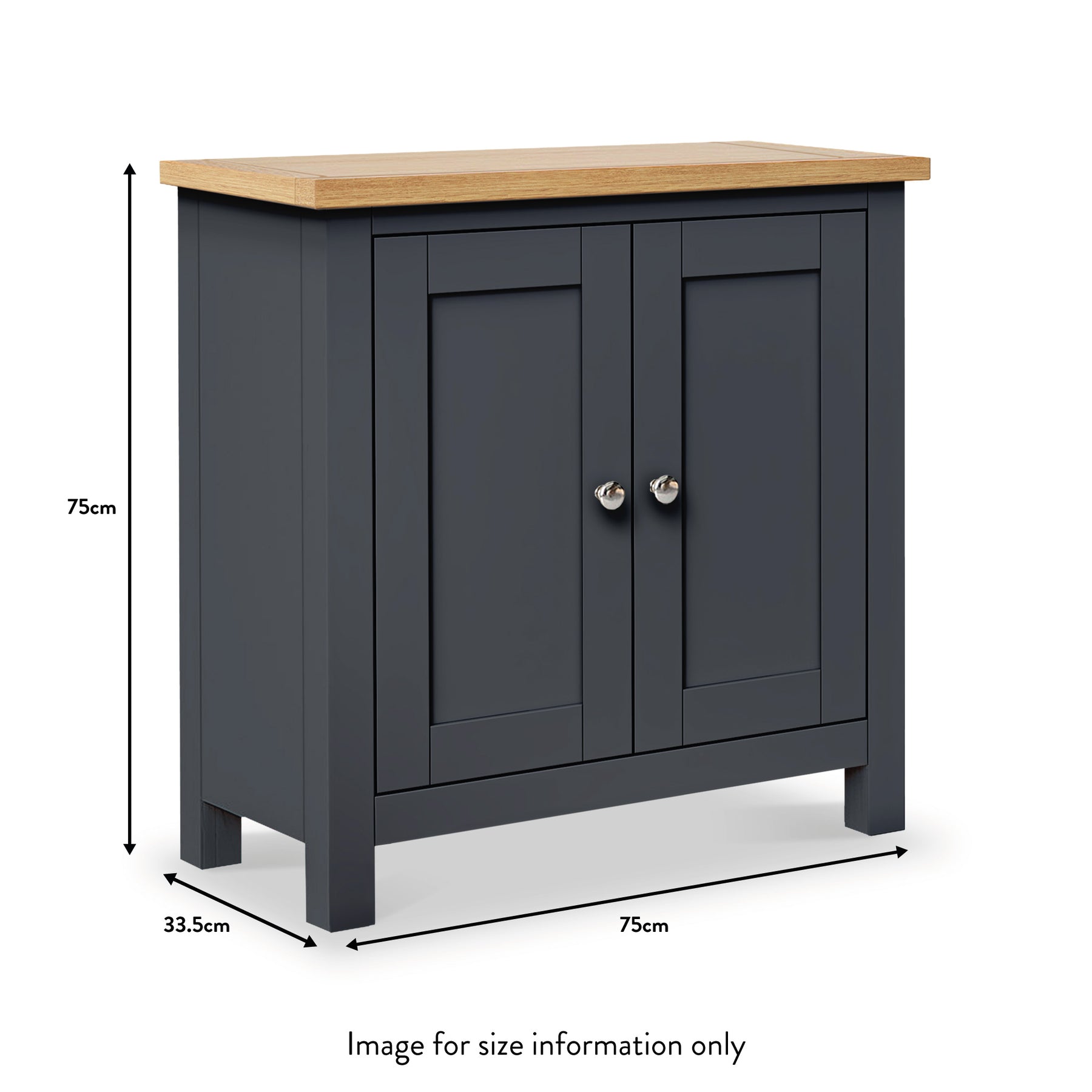Farrow Cupboard from Roseland Furniture - size guide