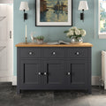 Farrow Charcoal Large Sideboard Cabinet by Roseland Furniture