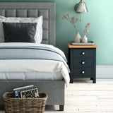 Farrow Charcoal Bedside Table Lifestlye