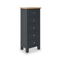 Farrow Charcoal 5 Drawer Tallboy Chest from Roseland Furniture