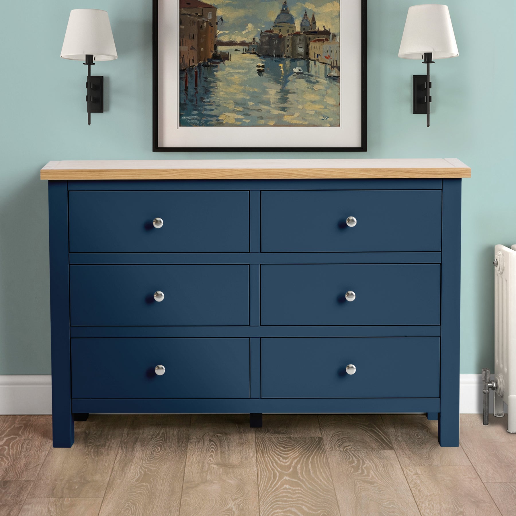 Farrow Grey 6 Drawer Bedroom Chest from Roseland Furniture