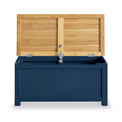 Farrow Navy Blue Storage Blanket Box