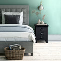 Cornish Black Bedside Table for Bedroom