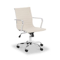 Gina Ivory PU Office Chair from Roseland Furniture