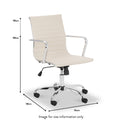 Gina Ivory PU Office Chair dimensions