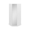 Meribel White Corner Mirrored Wardrobe from Roseland Furniture