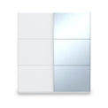 Holland White 180cm Sliding 1/2 Mirror Double Wardrobe