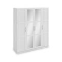 Bithlo White 4 Door Mirrored Wardrobe from Roseland Furniture