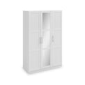 Bithlo White 3 Door Mirrored Wardrobe from Roseland Furniture