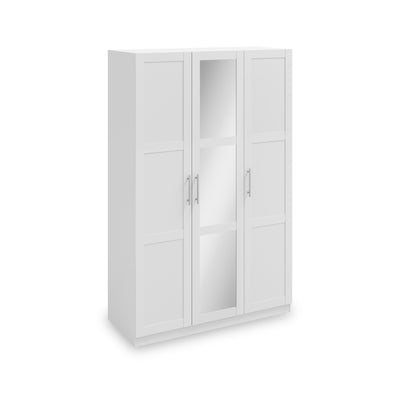 Bithlo White 3 Door Mirrored Wardrobe
