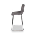 Maren Grey Faux Leather Bar Stool