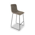 Maren Light Grey Faux Leather Bar Stool