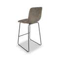 Maren Light Grey Faux Leather Bar Stool