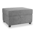 Harry Dark Grey Small Storage Footstool from Roseland Furniture