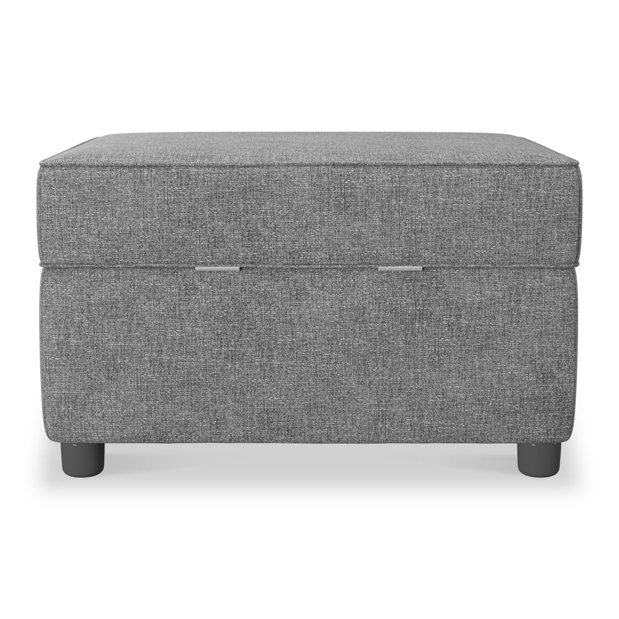 Grey fabric discount storage footstool