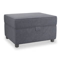 Harry Navy Small Storage Footstool from Roseland Furniture