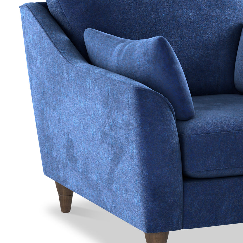 Charice Modern Fabric Armchair in Grey or Blue Roseland