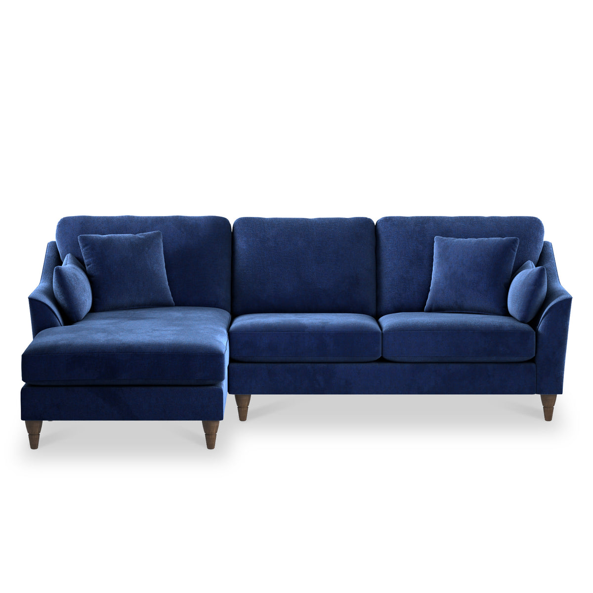Charice Navy Blue Left Hand Chaise Sofa
