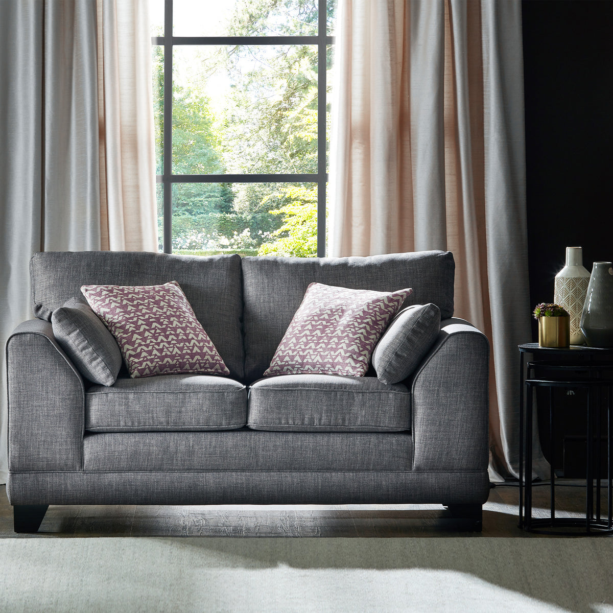 Jules Charcoal 2 Seater sofa for living room